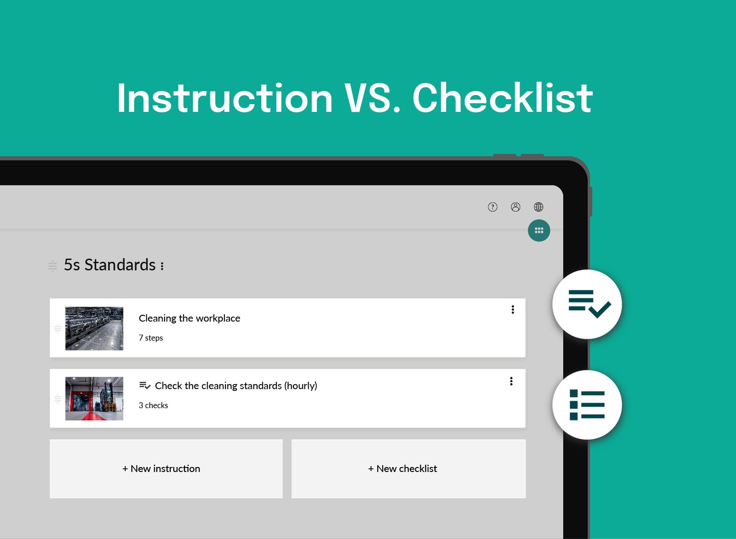 instruction checklist