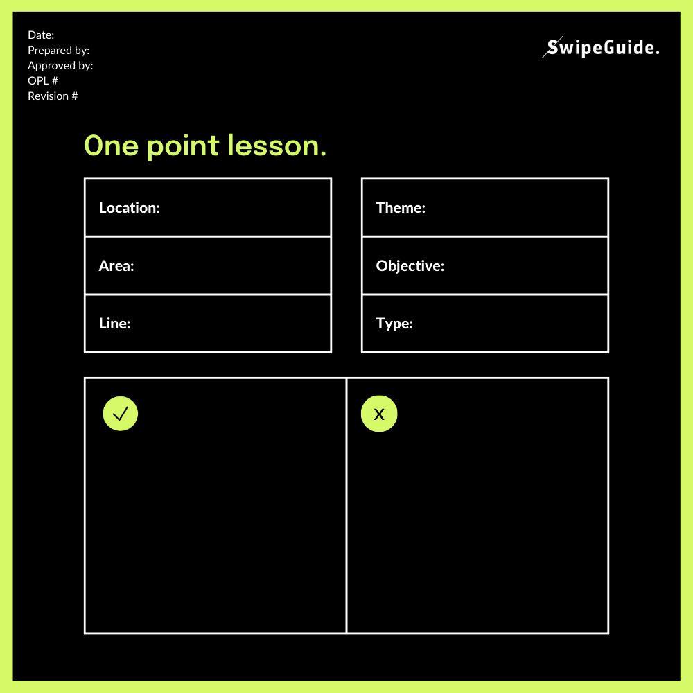 One point lesson template