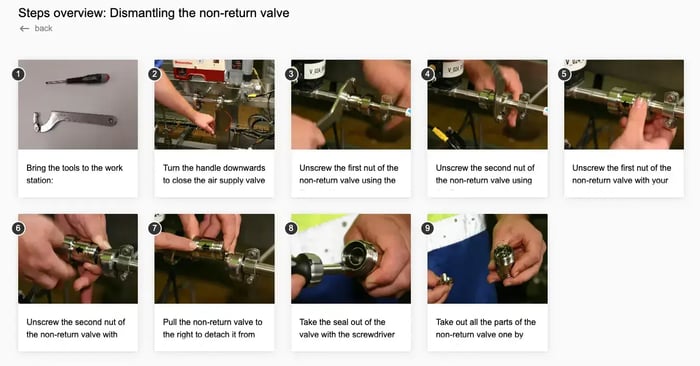 Manufacturing Workflows changeover