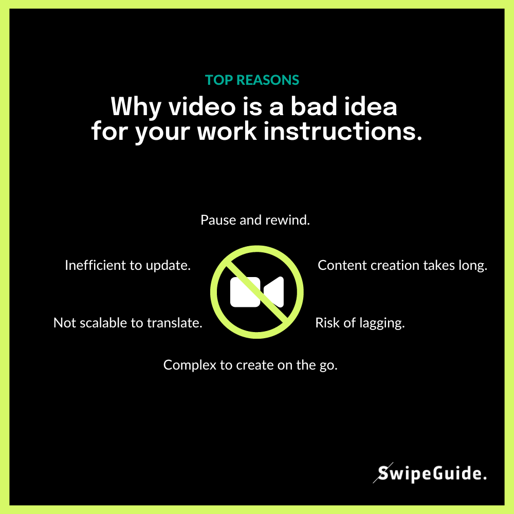 Why video is a bad idea  for your work instructions