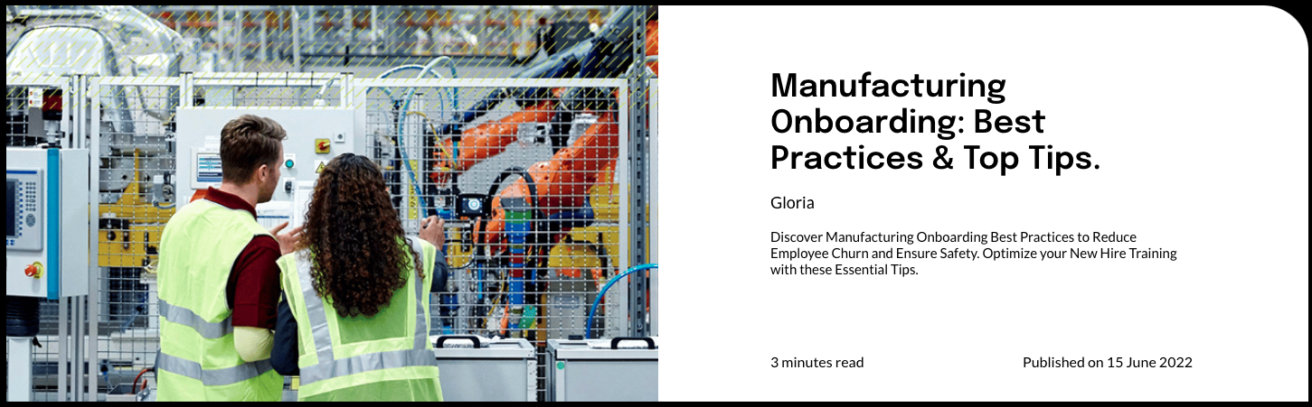 manufacturing onboarding